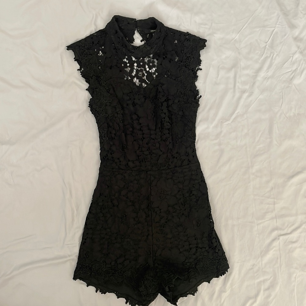 All black net romper!!